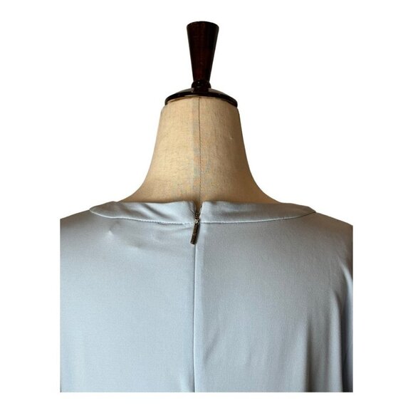 Karl Lagerfeld‎ Heavenly Blue Bow Pleated Detail Short Sleeve Top Size S - Picture 5 of 11